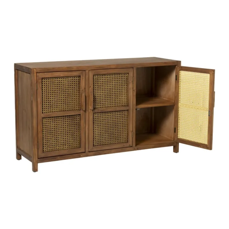 Xenos Tv Meubels|Kast Met Deuren-Webbing dressoir Bandung - bruin - 72x120x40 cm