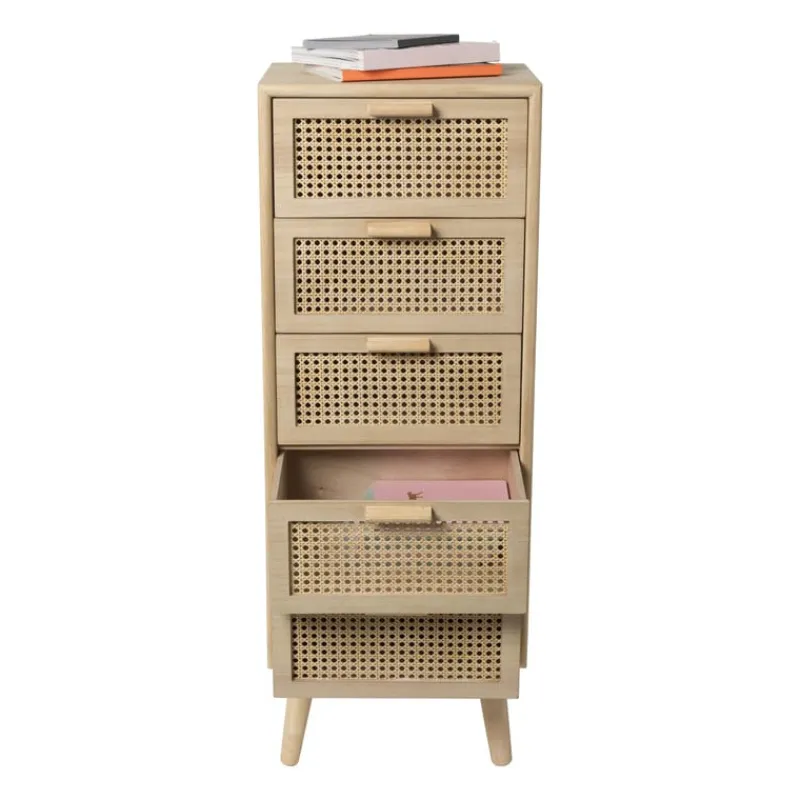 Xenos Ladekasten-Webbing Java kast met 5 laden - 107x40x31 cm