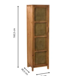 Xenos Kast Met Deuren-Webbing kast smal Bandung - bruin - 160.5x45x40.5 cm