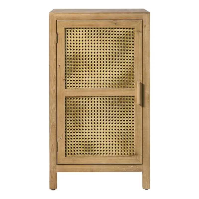Xenos Nachtkastjes-Webbing nachtkastje Bandung - naturel - 80.5x45x40.5 cm