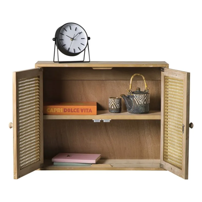 Xenos Wandkasten|Wandkasten-Webbing wandkast Bandung - naturel - 48.5x60x22 cm