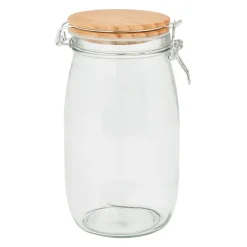 Xenos Voorraadpotten-Weckpot met houten deksel - 1.5 liter