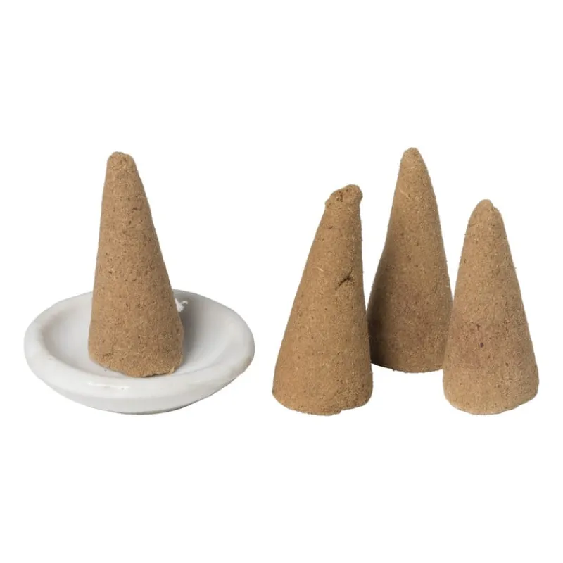 Xenos Wierook-Wierook set - vanille - kegels met schaaltje