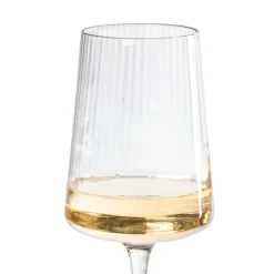 Xenos Wijnglazen-Wijnglas ribbel klein - glas - 300 ml