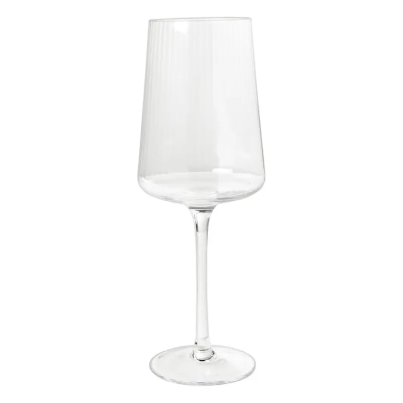 Xenos Wijnglazen-Wijnglas ribbel klein - glas - 300 ml