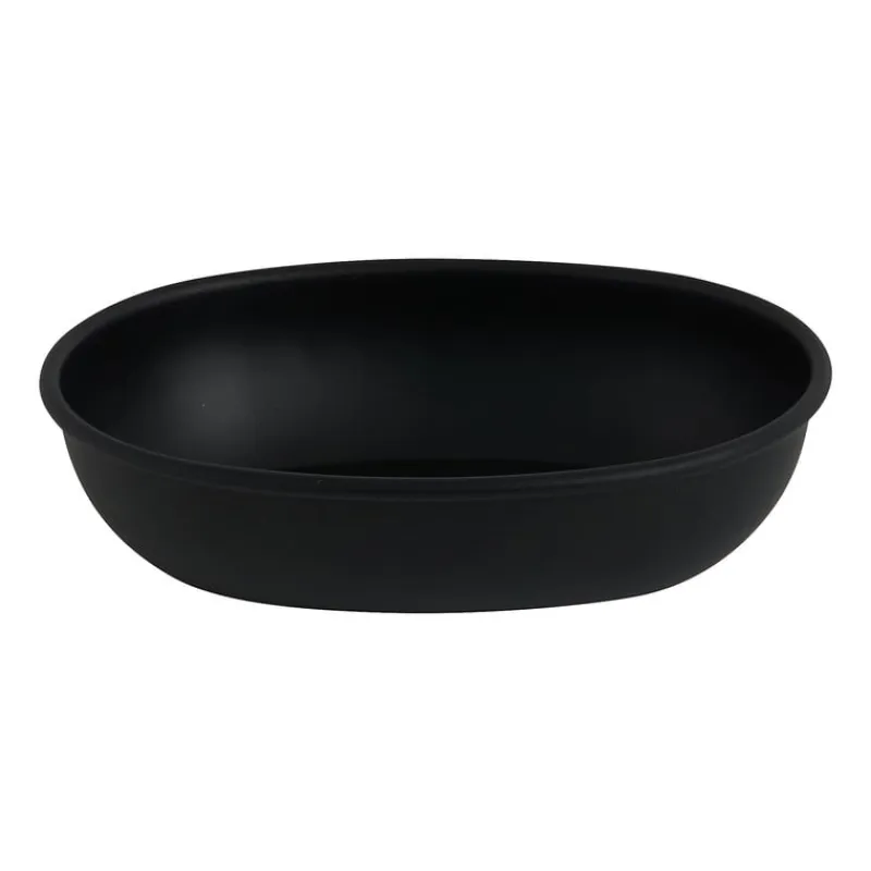 Xenos Zeepbakjes-Zeepbakje metaal - zwart - 14 cm