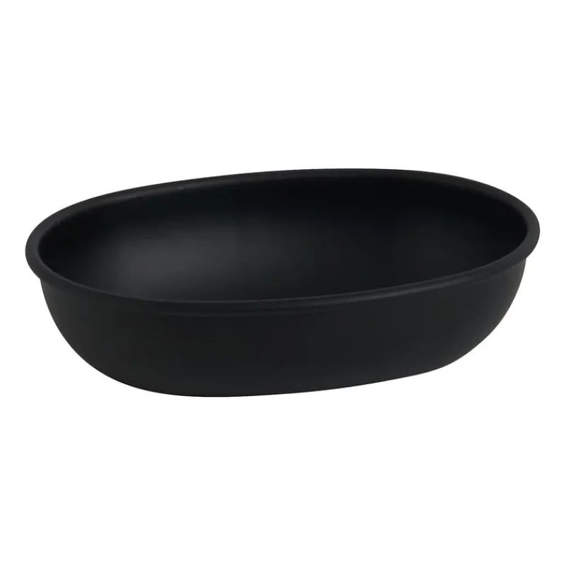 Xenos Zeepbakjes-Zeepbakje metaal - zwart - 14 cm