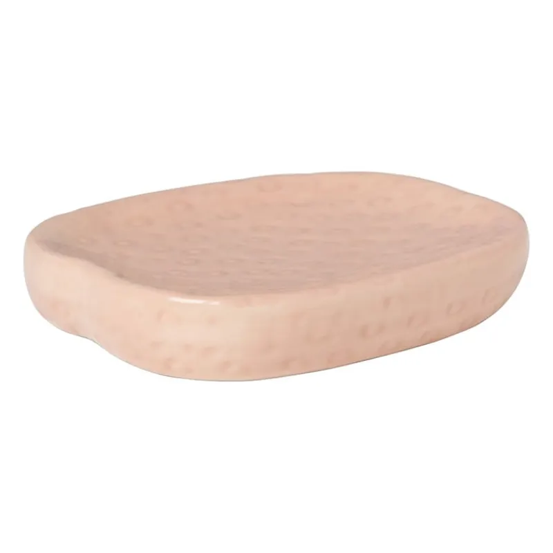 Xenos Zeepbakjes-Zeepschaaltje aardbei - roze/groen - 2x11.5x9.8 cm