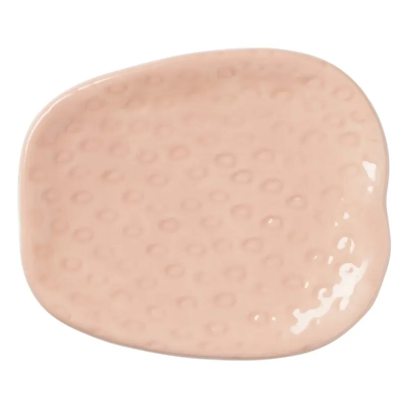 Xenos Zeepbakjes-Zeepschaaltje aardbei - roze/groen - 2x11.5x9.8 cm