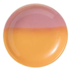 Xenos Zeepbakjes|Kerstcadeaus-Zeepschaaltje duo - oranje/roze - ø11x2.2 cm
