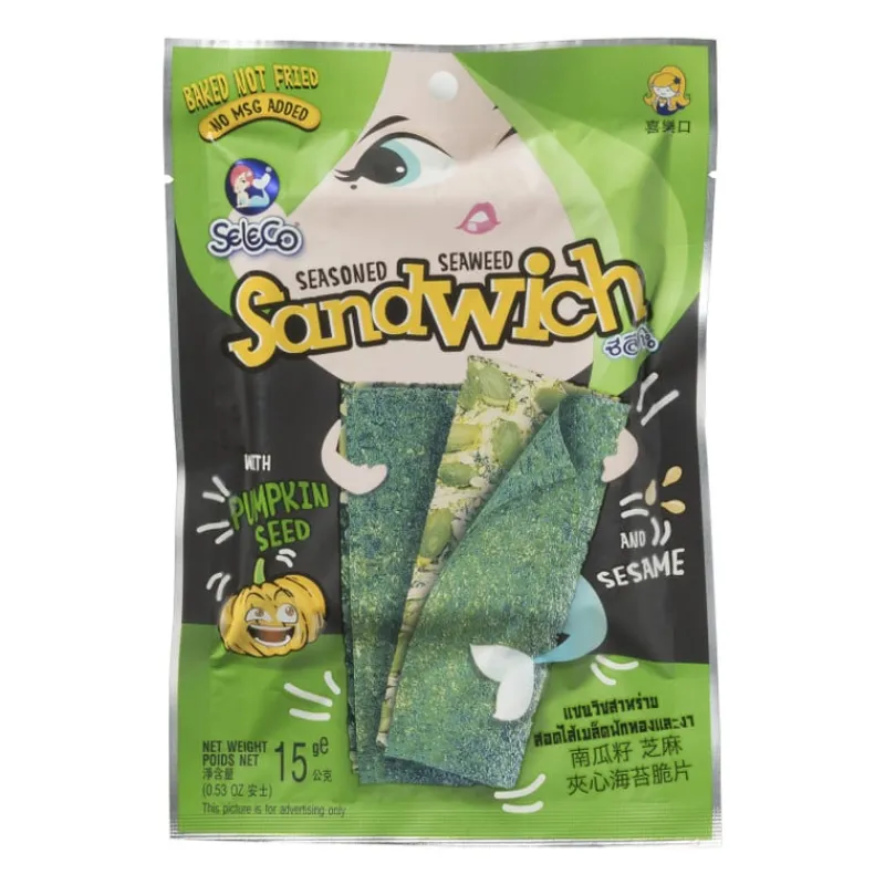 Xenos Japanse Keuken|Chips, Nootjes En Zoutjes-Zeewier snack pompoempit - 15 gram