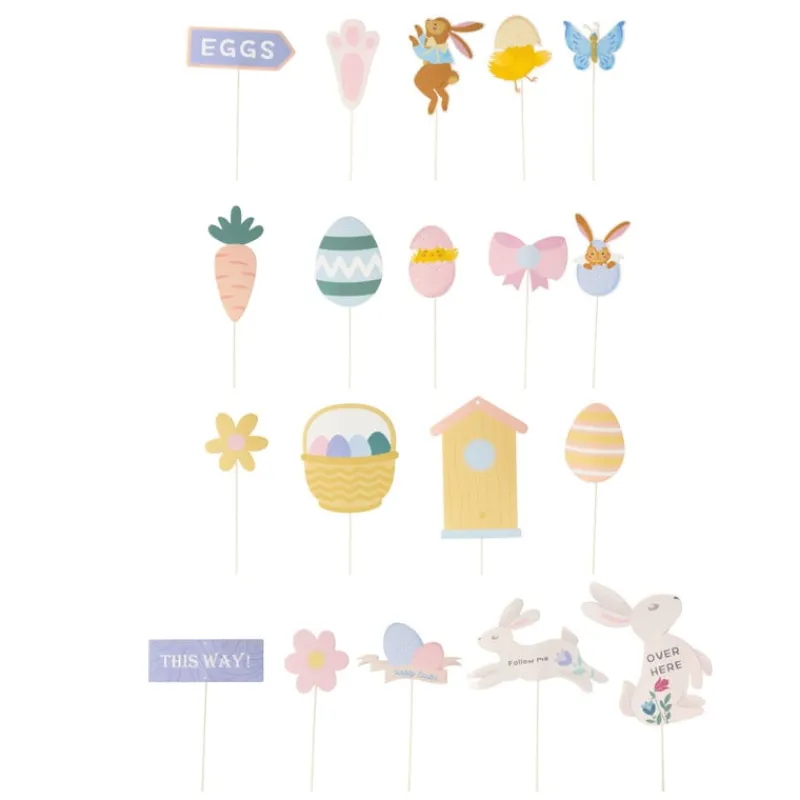 Xenos Knutselspullen-Zoek kit paaseieren - stickers - set van 20