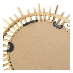 Xenos Wandspiegels-Zonnespiegel bamboe - ø29 cm